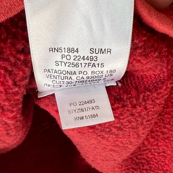 NWOT Patagonia Women's Better Sweater 1/4 Zip in Classic Red Size Small - Picture 9 of 9